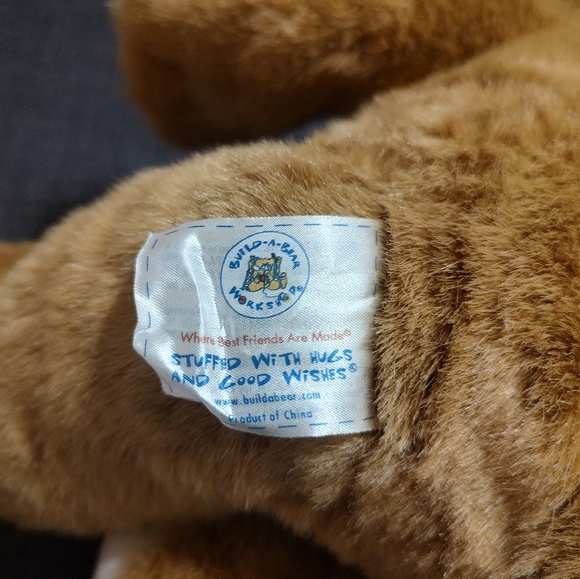 Vintage Build A Bear Plush Light Brown Bear Brown Nose Stuffed Animal 1990s 15" - Picture 7 of 12